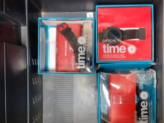 LOT OF APPROXIMATELY 11 ASSORTED PEBBLE SMARTWATCHES