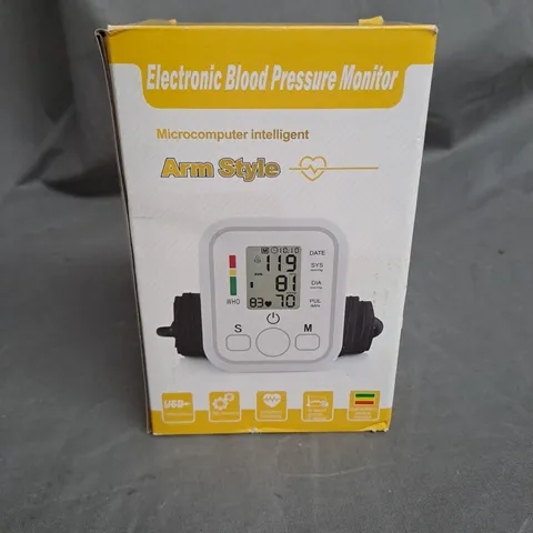 BOXED ELECTRONIC BLOOD PRESSURE MONITOR ARM STYLE 