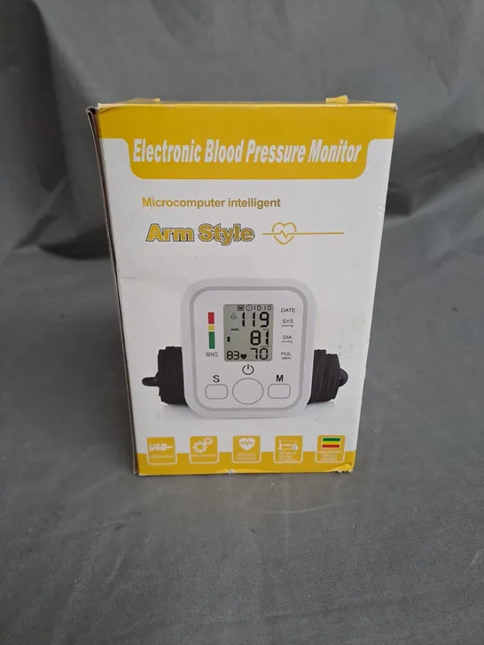 BOXED ELECTRONIC BLOOD PRESSURE MONITOR ARM STYLE 