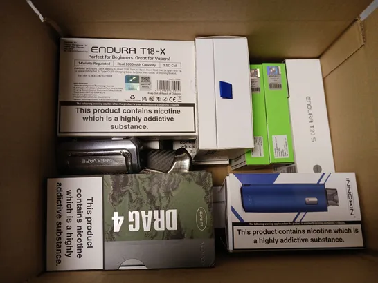 APPROXIMATELY 20 VAPES & E-CIGARETTES TO INCLUDE ELFBAR ELFX, VOOPOO DRAG S, INNOIN ENDURA T18-X, ETC