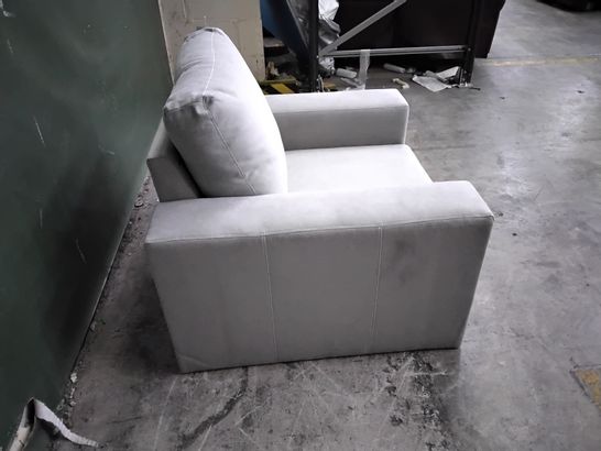 DESIGNER GREY FABRIC ARMCHAIR