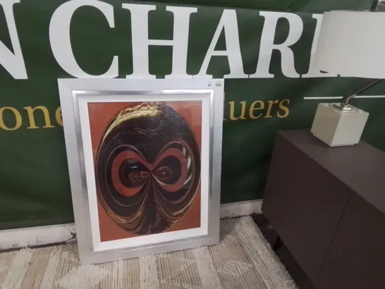 FRAMED 'BRONZE MASK' APPROXIMATELY 82X102CM RRP £175