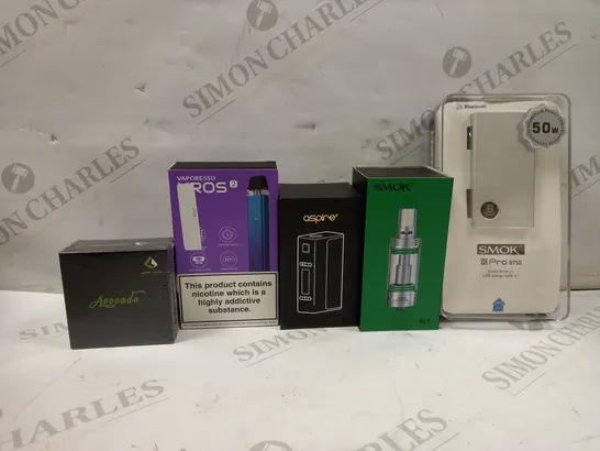 BOX OF ASSORTED ELECTRONIC CIGARETTES TO INCLUDE ASPIRE ETC