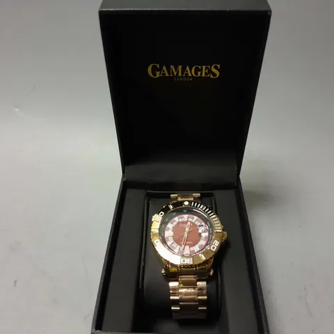 BOXED GAMAGES LONDON LABYRINTH ROSE WATCH