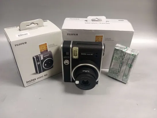 BOXED FUJIFILM INSTAX MINI 40 INSTANT CAMERA AND 10 SHOT PACK