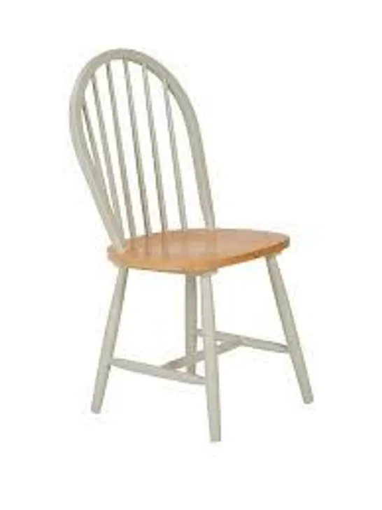 BOXED GRADE 1 NEW KENTUCKY PAIR OF CHAIRS IN GREY/OAK - 1 BOX