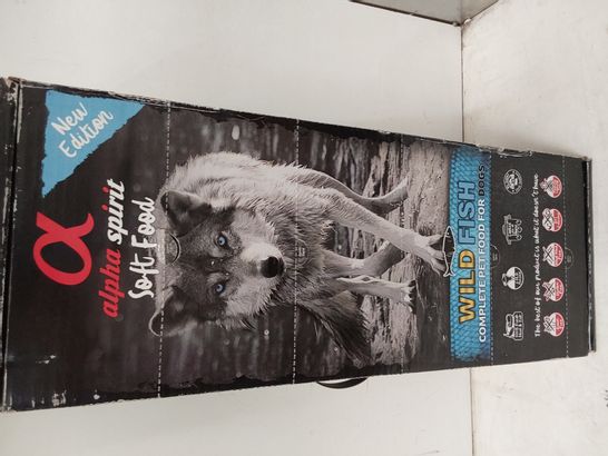 BOX OF ALPHA SPIRIT WILD FISH COMPLETE SOFT DOG FOOD Expires 05/2023