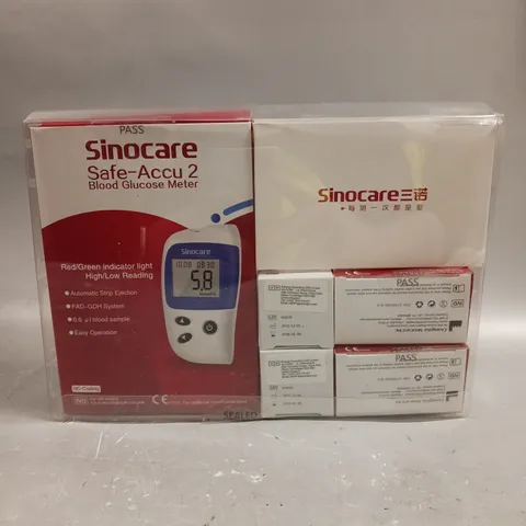 BOXED SINOCARE SAFE-ACCU 2 BLOOD GLUCOSE METER 