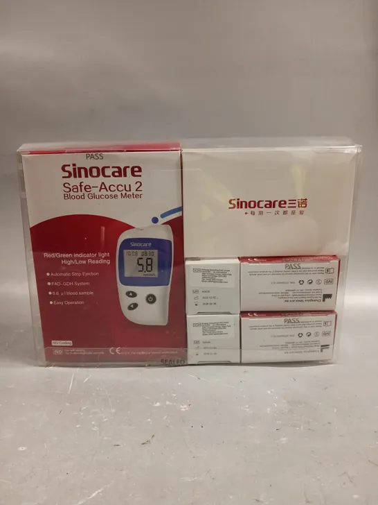 BOXED SINOCARE SAFE-ACCU 2 BLOOD GLUCOSE METER 