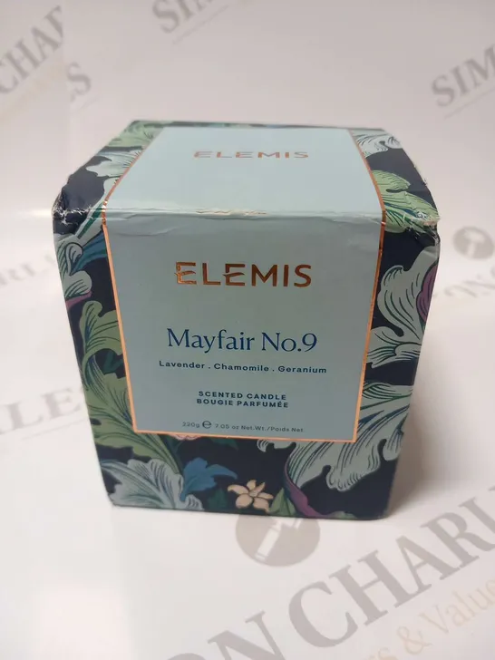 BOXED ELEMIS MAYFAIR NO.9 SCENED CANDLE BOUGIE PARFUMEE 220G