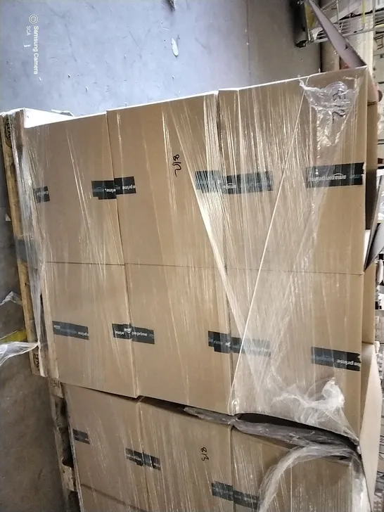 PALLET CONTAINING 6 BOXES IF ASSORTED HOUSEHOLD ITEMS TO INCLUDE HUMIDIFIERS AND UNIVERSAL TRIPODS