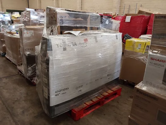 PALLET OF APPROXIMATELY 10 UNPROCESSED RAW RETURN TELEVISIONS TO INCLUDE;