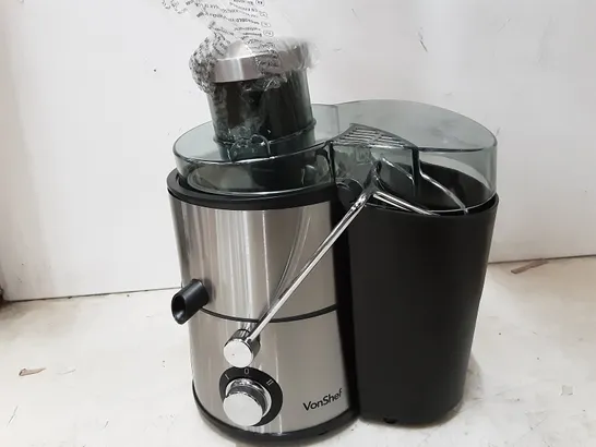 BOXED VONSHET FRUIT AND VEGETABLE STAINLESS STEEL JUICER