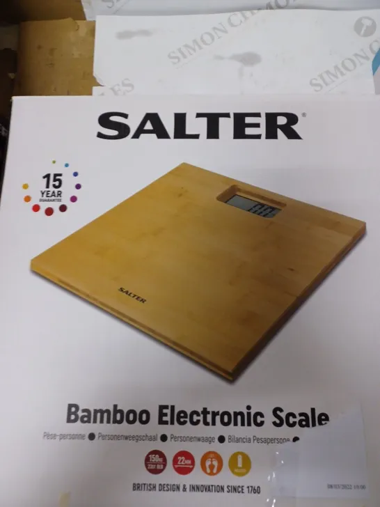 SALTER BAMBOO ELECTRONIC SCALE