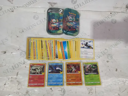 lot of assorted POKÉMON TRADING CARDS W. TIN