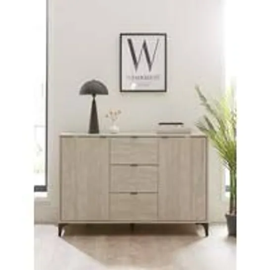 BOXED WAKEFIELD LARGE SIDEBOARD IN GREY/OAK - 1OF1