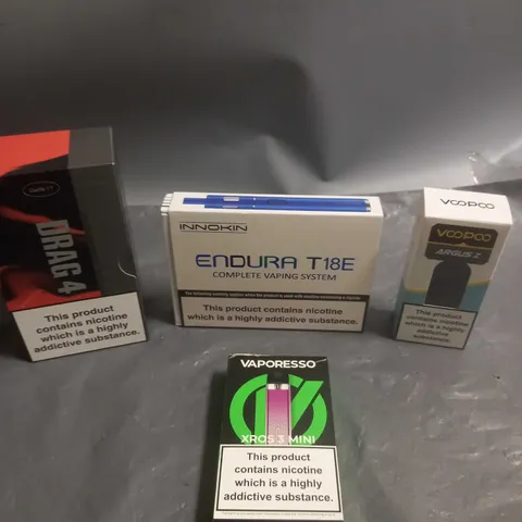 APPROXIMATELY 20 BOXED E-CIGARETTES TO INCLUDE VAPORESSO, VOOPOO, INNOKIN ETC 