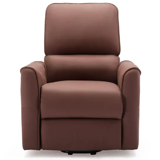BOXED RISE FABRIC RECLINER CHAIR IN BROWN (1 BOX)