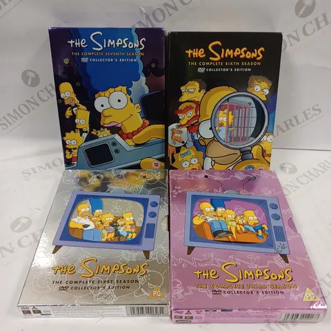 BOX TO CONTAIN 4 X ASSORTED THE SIMPSONS COLLECTORS EDITIONS DVD'S. INCLUDES SEASON 1,3,6 & 7