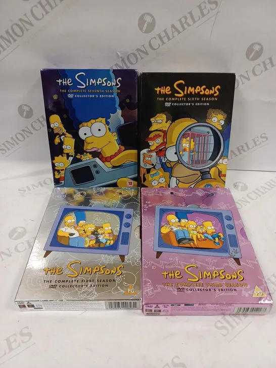 BOX TO CONTAIN 4 X ASSORTED THE SIMPSONS COLLECTORS EDITIONS DVD'S. INCLUDES SEASON 1,3,6 & 7