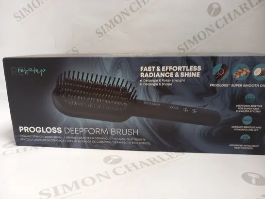 BOXED REVAMP PROFESSIONAL PROGLOSS DEEPFORM BRUSH CERAMIC STRAIGHTENING BRUSH