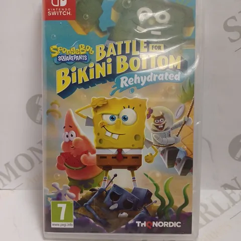 SEALED NINTENDO SWITCH SPONGEBOB SQUAREPANTS BATTLE FOR BIKINI BOTTOM REHYDRATED GAME