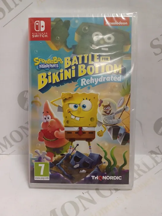 SEALED NINTENDO SWITCH SPONGEBOB SQUAREPANTS BATTLE FOR BIKINI BOTTOM REHYDRATED GAME