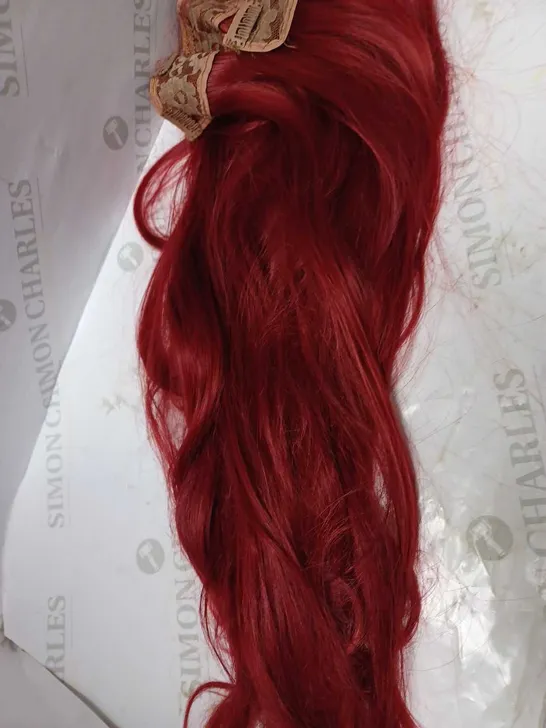 RED HAIR EXTENSION WEFTS (APPROX 20") 5 WEFTS 