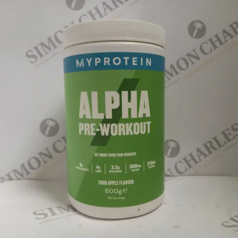 MY PROTEIN ALPHA PRE WORKOUT SOUR APPLE 600G