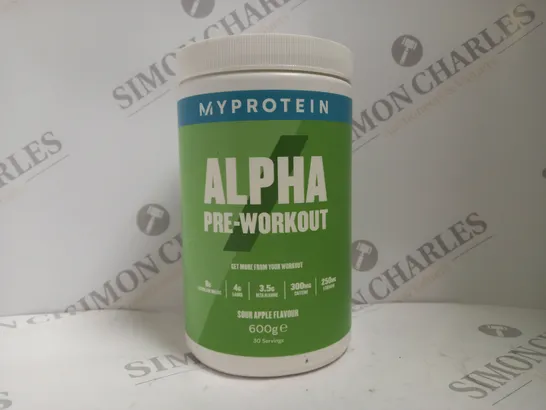 MY PROTEIN ALPHA PRE WORKOUT SOUR APPLE 600G