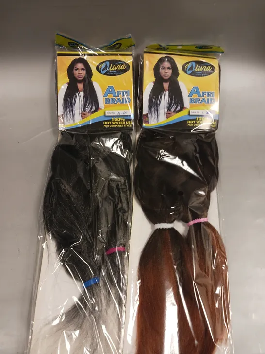 APPROXIMATELY 20 SEALED OLIVIA AFRI BRAID HAIR PIECES - B350 & B-60