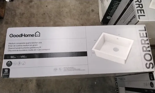 BOXED SORREL MEDIUM COMPOSITE QUARTZ KITCHEN SINK