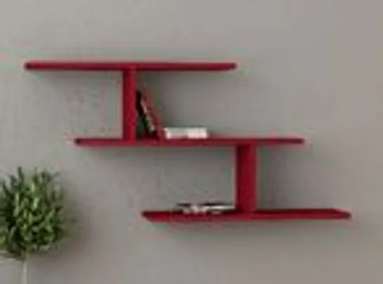 BRAND NEW BOXED MISI BOOKCASE - BURGUNDY 
