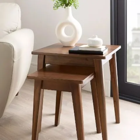 MISHA NEST OF TABLES - OAK - CONTAINS SOLID WOOD