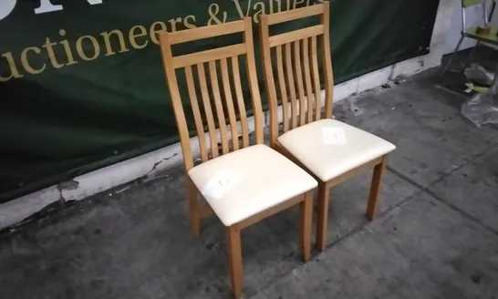 PAIR OF KENDAL OAK DINING CHAIRS