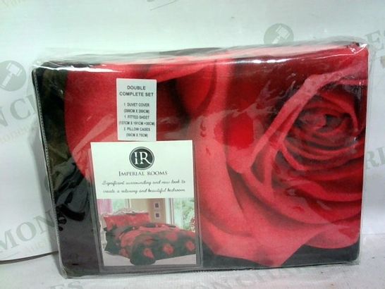 IMPERIAL ROOMS DOUBLE COMPLETE SET - BEDDING - LARGE ROSES