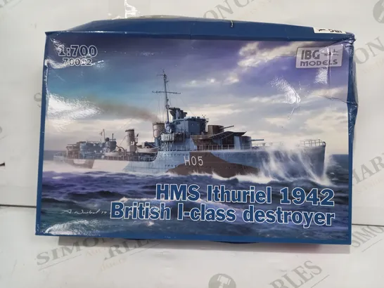 IBG MODELS 1:700 SCALE HMS ITHURIEL 1942 BRITISH I-CLASS DESTROYER MODEL KIT