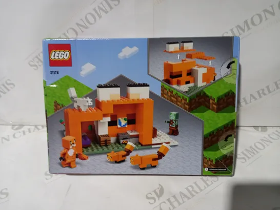 BOXED LEGO MINECRAFT 21178 THE FOX LODGE RRP £17.99