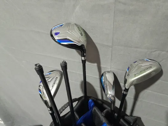 SET OF COBRA FLY XL GOLF CLUBS IN BAG, INCLUDES 10 CLUBS