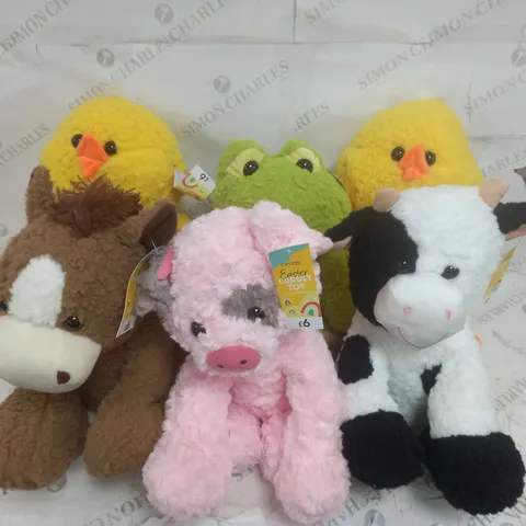 BOXED GEORGE 6 PIECE MEDIUM PLUSH TOY SELECTION 