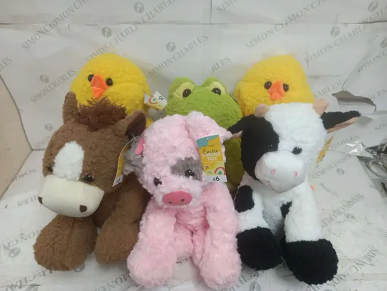 BOXED GEORGE 6 PIECE MEDIUM PLUSH TOY SELECTION 