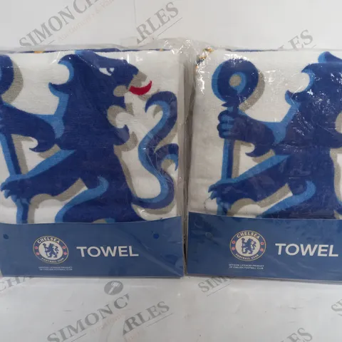 PAIR OF CHELSEA OFFICIALLY LICENSED PULSE BEACH TOWELS