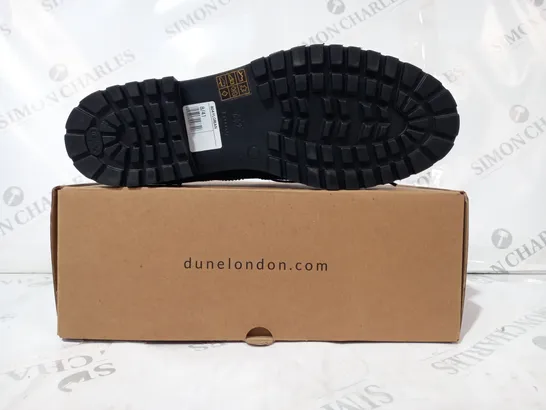 BOXED PAIR OF DUNE LONDON FLORIAN LACE UP SHOES IN BLACK SIZE 8