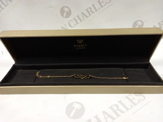 WARREN JAMES TRIPLE HEART GOLD BRACELET 