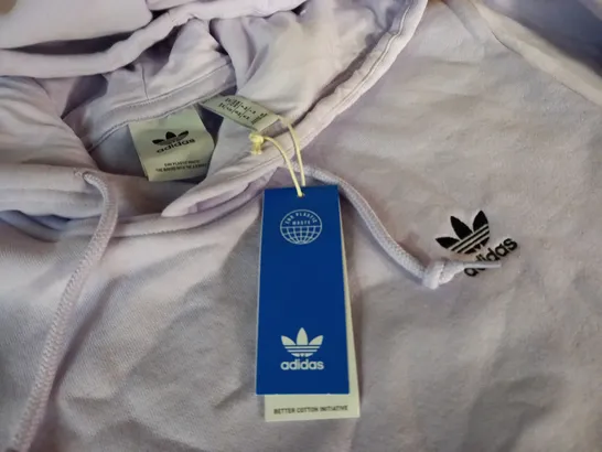 ADIDAS ESSENTIALS HOODIE IN LIGHT PURPLE - UK M