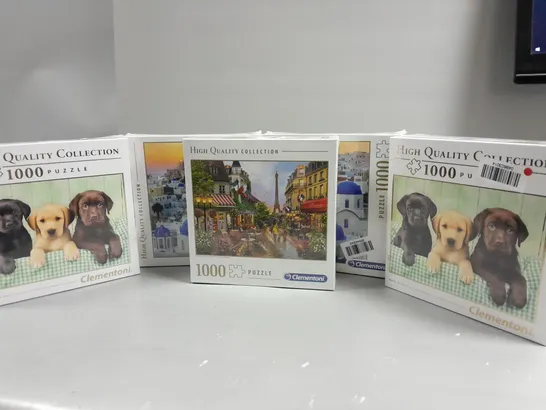 5 SEALED CLEMNTONI 1000 PIECE PUZZLES