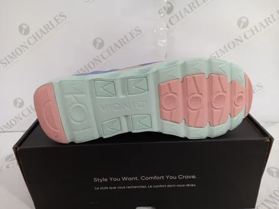 VIONIC CYAN & LILAC THREE ZONE COMFORT TRAINERS - SIZE 7