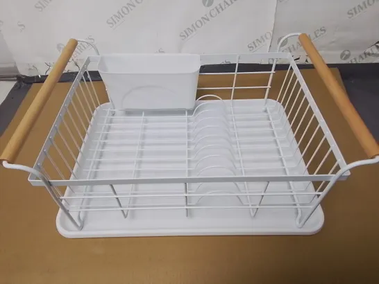 DISH RACK WITH WOODEN HANDLE