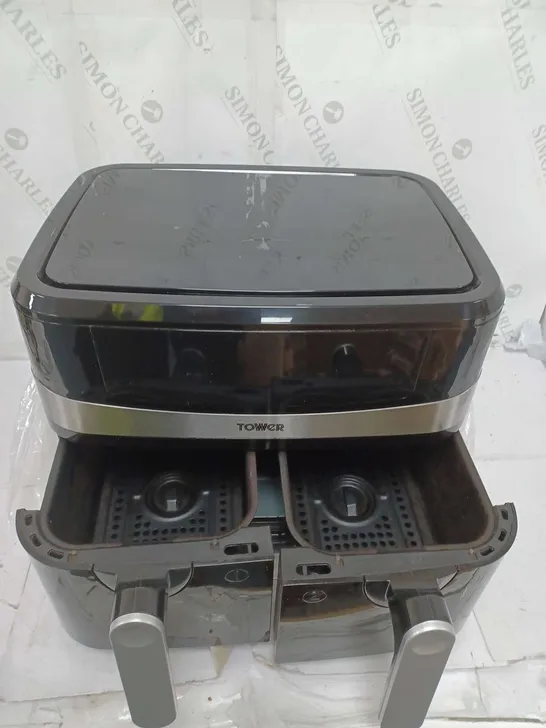 BOXED TOWER 9 LITRE DUAL BASKET AIR FRYER 