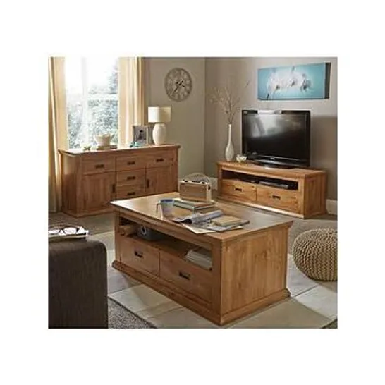 BOXED CLIFTON OAK-EFFECT COFFEE TABLE (1 BOX)  RRP £139.99